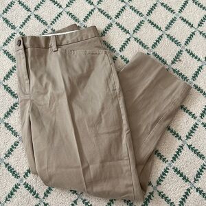 Land's End Khaki Cotton Pants Fit 2 Size 14